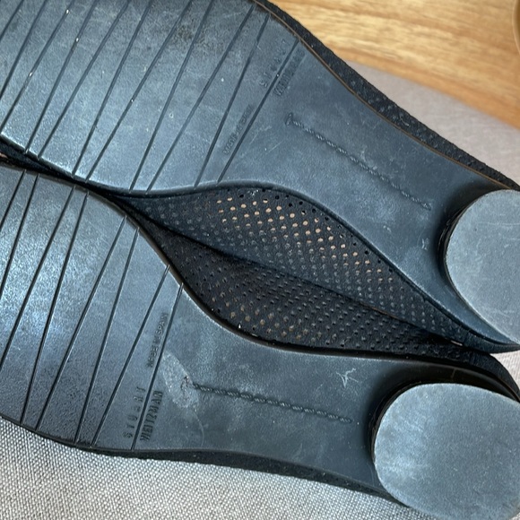 Stuart Weitzman Mesh Perforated Suede Ballet Flats - Picture 7 of 8